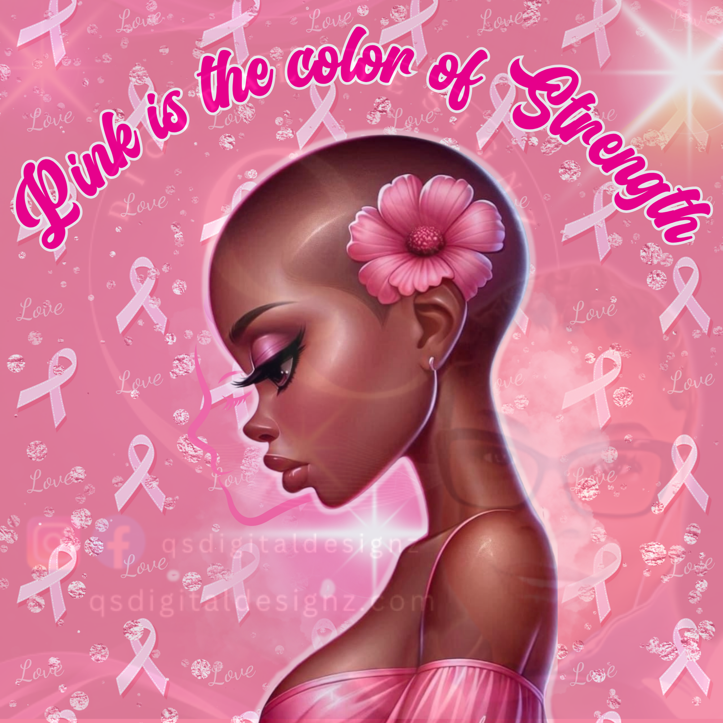 Pink Is the Color of Strength Breast Cancer PNG
