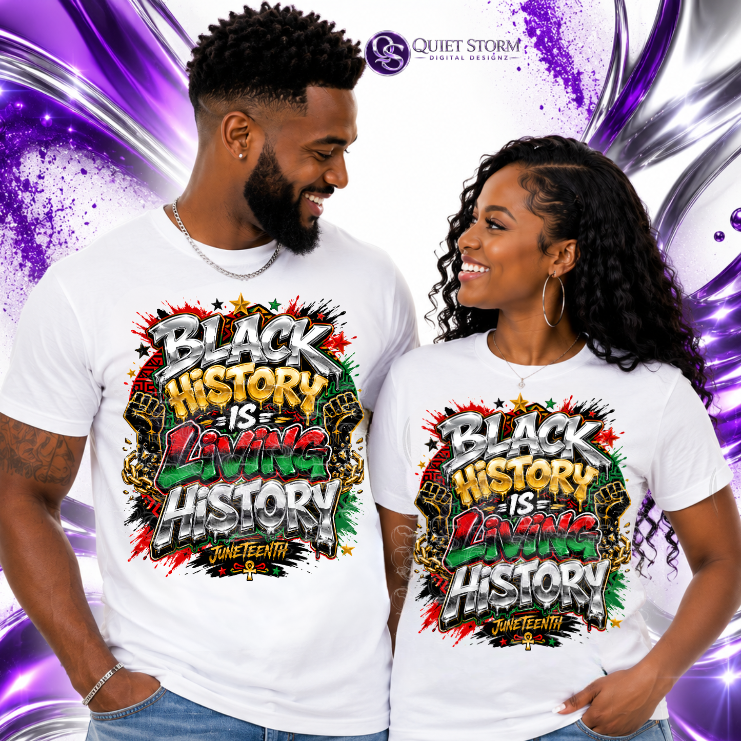 BLACK HISTORY IS LIVING HISTORY – Juneteenth PNG