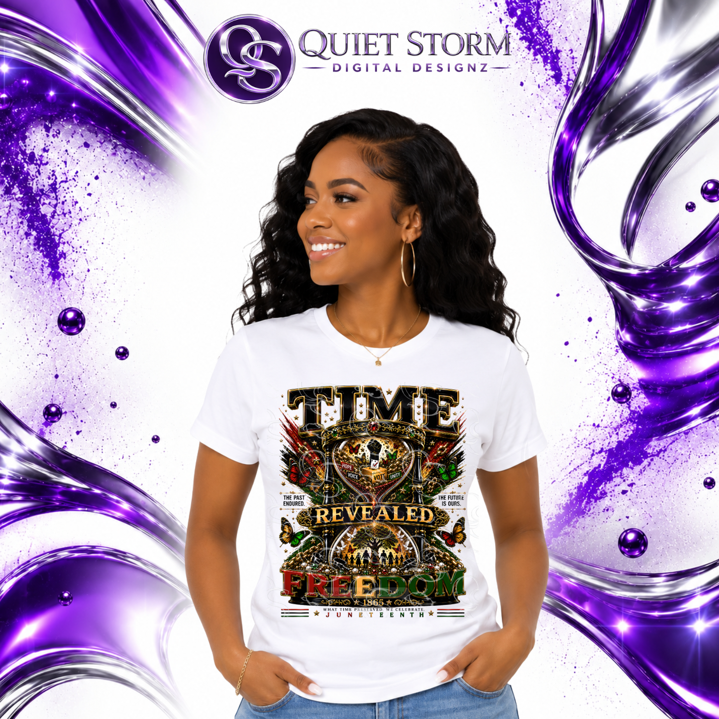Time Revealed Freedom Juneteenth PNG