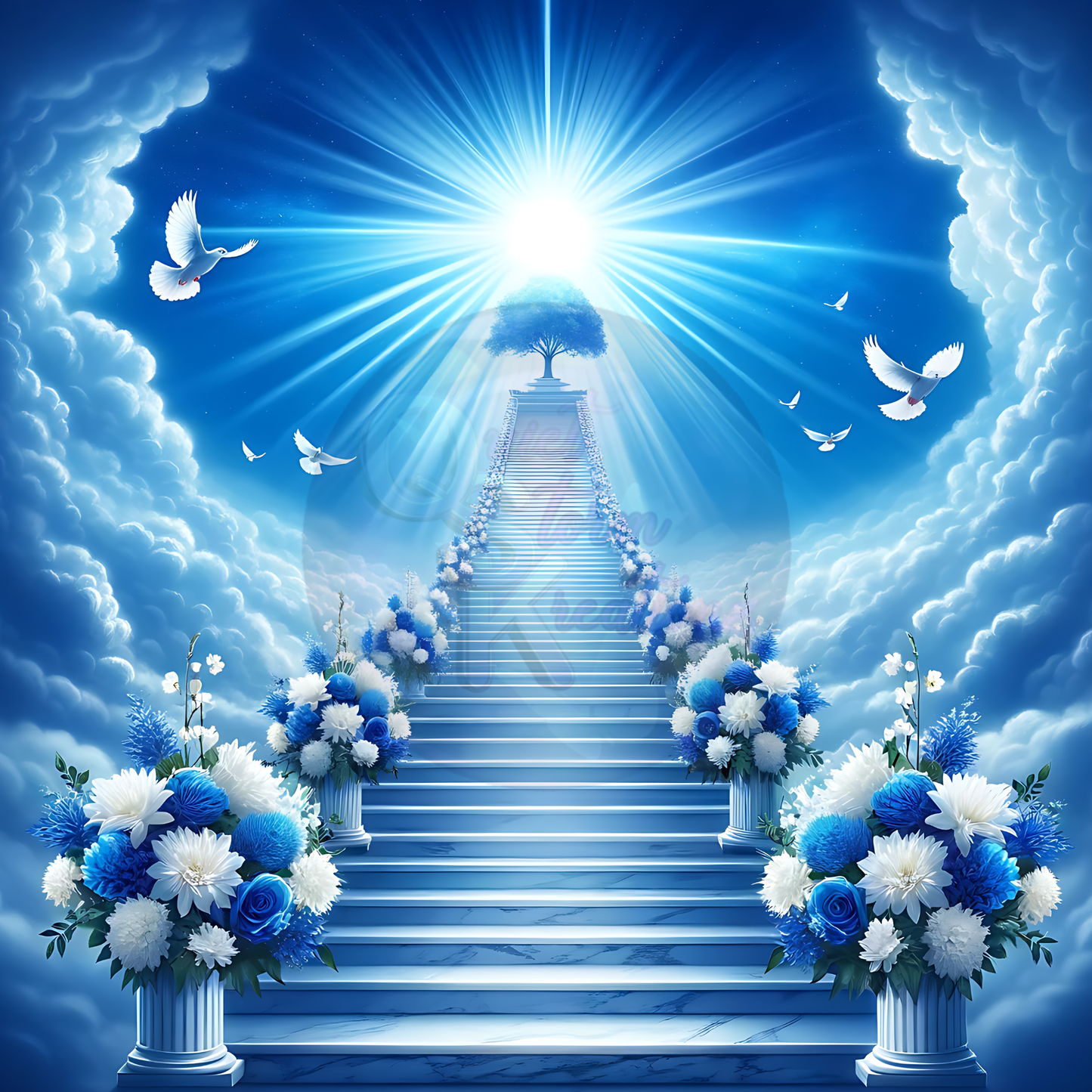 Blue Stairs Memorial PNG