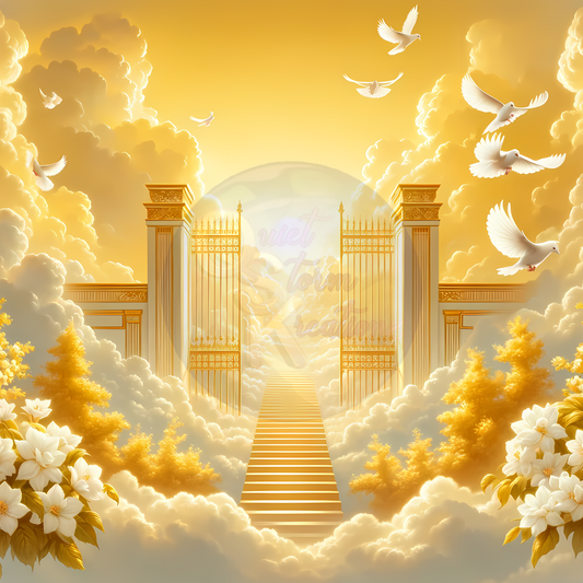 Yellow Stairs w/ Doves Memorial PNG