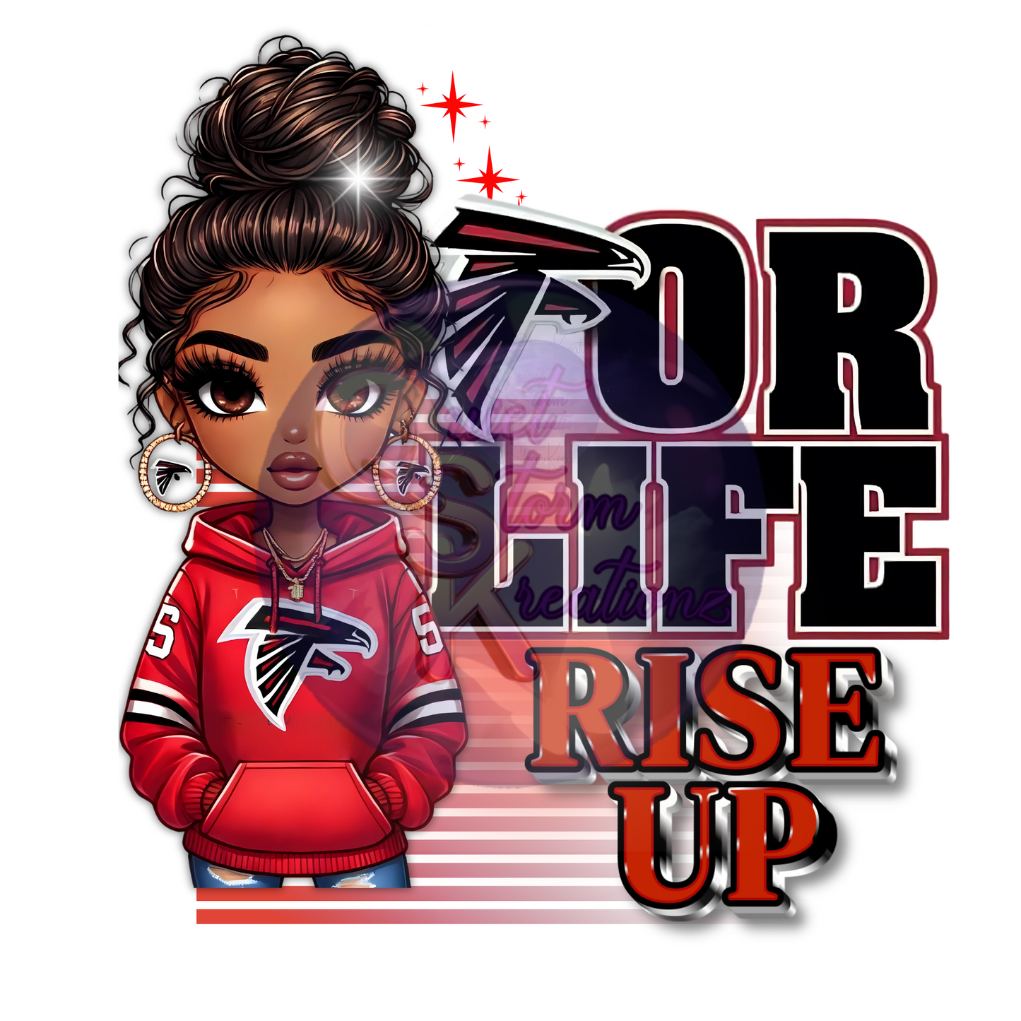 Atlanta Falcons For Life  Rise Up PNG