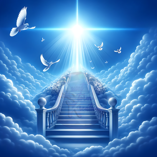 Blue with  Doves Memorial PNG