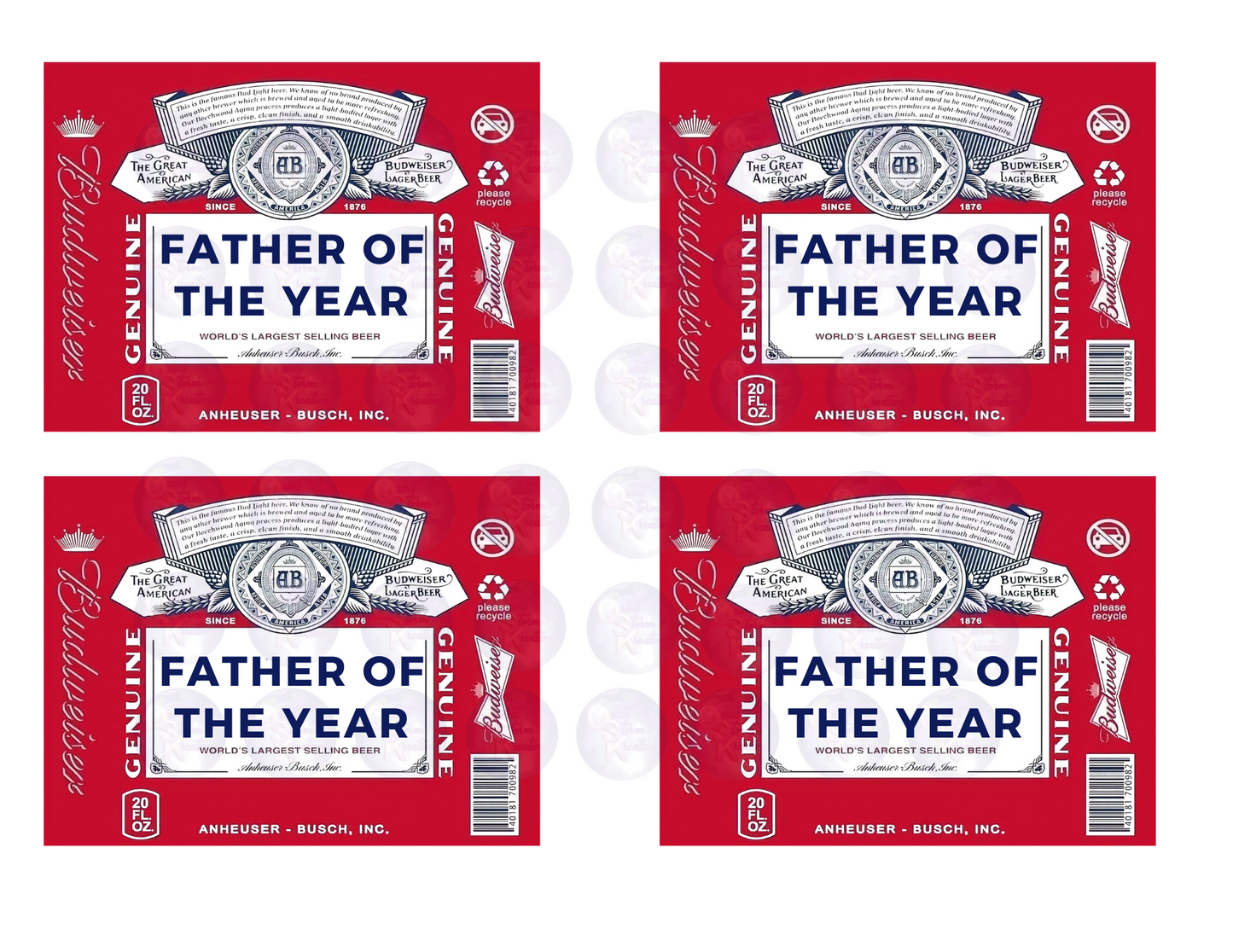 Father of the Year Beer Template Bundle