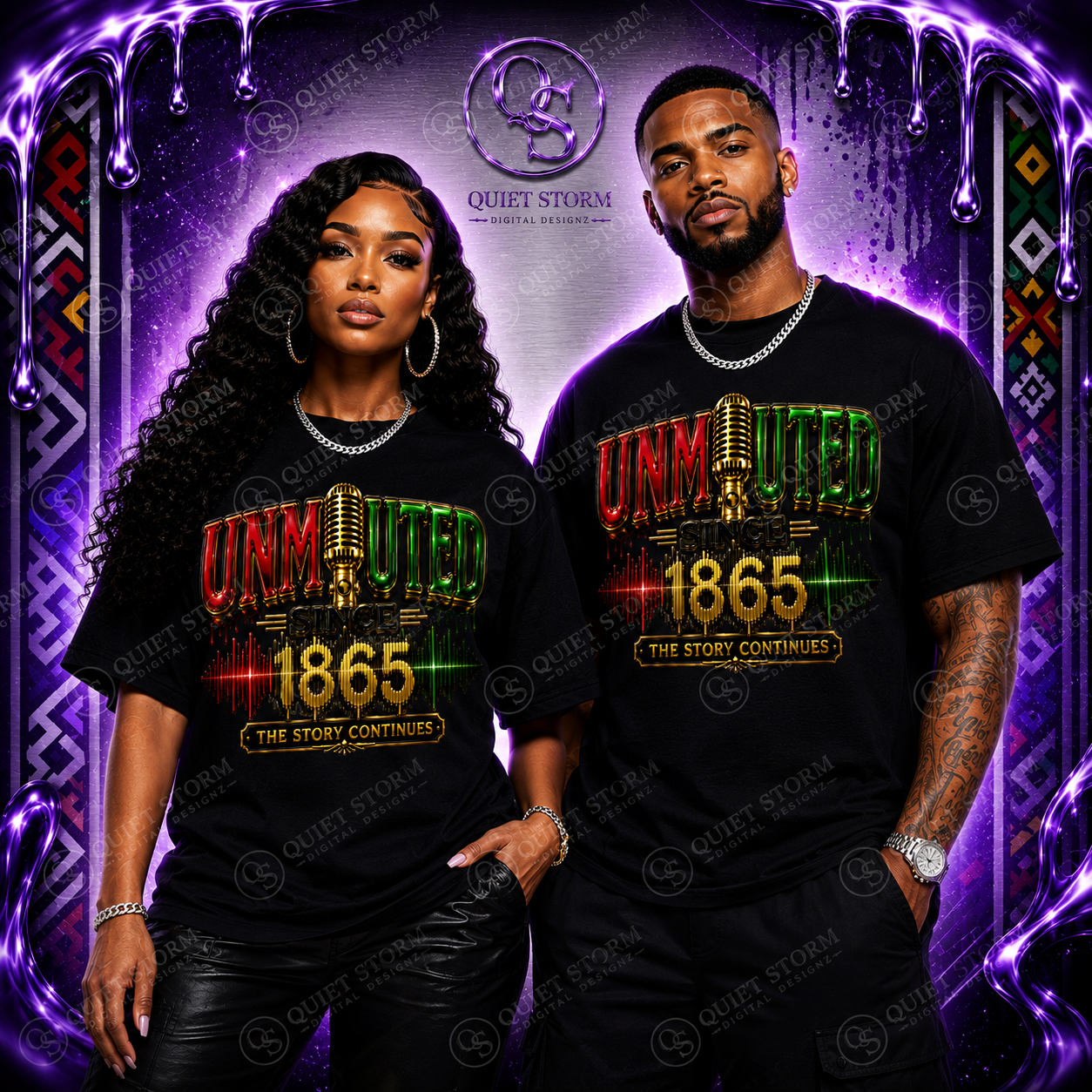 UNMUTED SINCE 1865 JUNETEENTH PNG