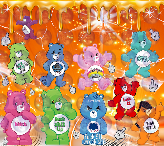 Don't F*** Care Carebears PNG