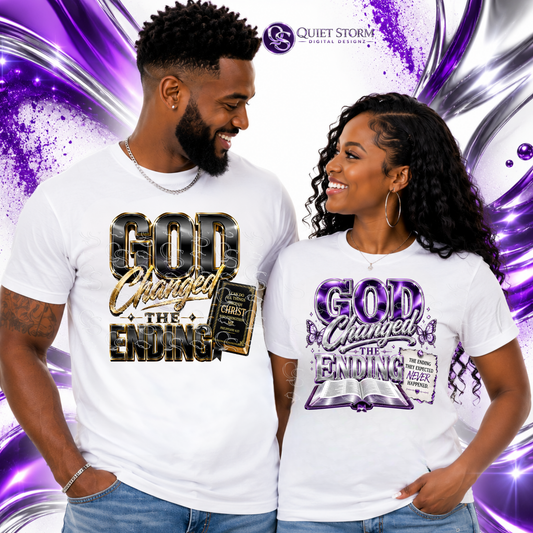GOD Changed The Ending Black and Gold