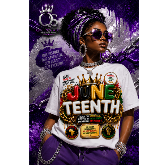 JUNETEENTH – BUILT ON STRUGGLE. ROOTED IN RESILIENCE. DRIVEN BY GREATNESS PNG